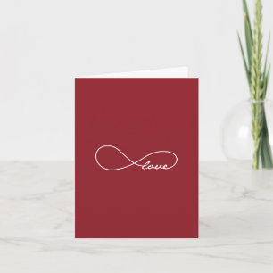 Cartão Red Love Infinity Greeting Card