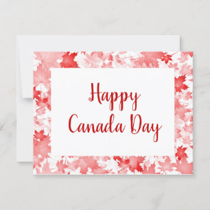 Cartão Red Maple Leaf Canada Símbolo Feliz Dia do Canadá