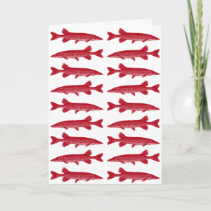 Cartão Red Muskie Fish