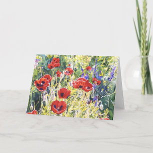 Cartão Red Poppies Card