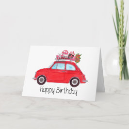 Cartão Red Retro Fiat 500 Aniversário