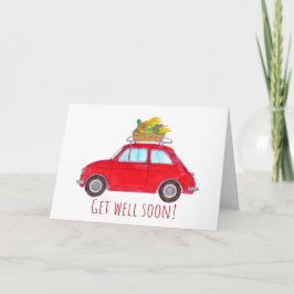 Cartão Red Retro Fiat 500 Fique bem