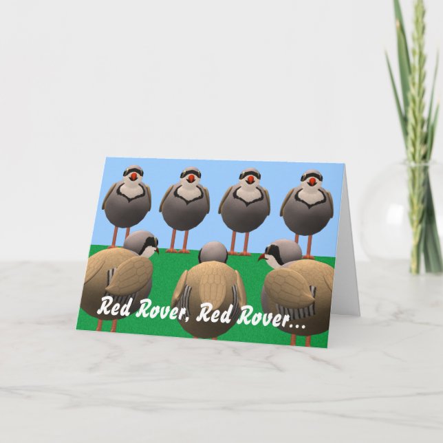 Cartão Red Rover Birthday (Frente)