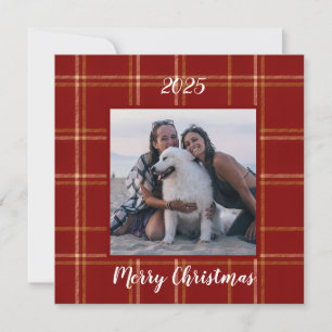 Cartão Red Scottish Heritage Customable Christmas