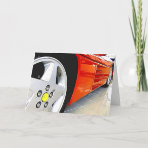 Cartão Red Sports Car greeting card