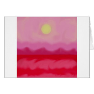 Cartão Red Sunset Ocean