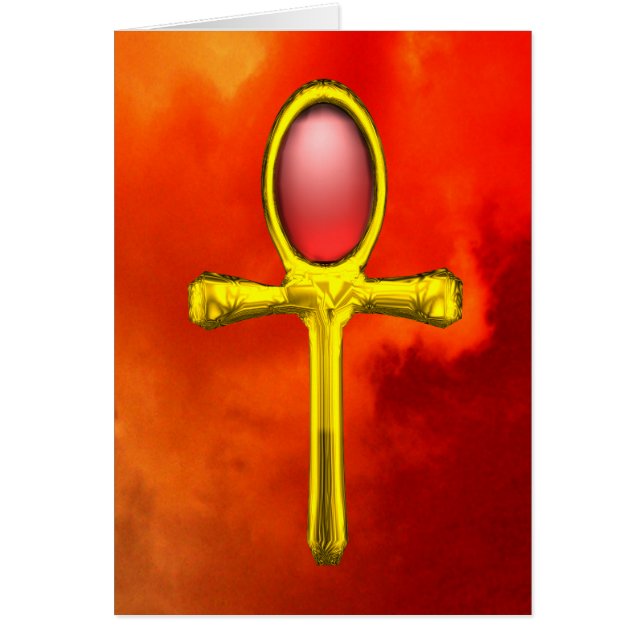 Cartão RED TALISMAN, chamas amarelas vermelhas (Frente)