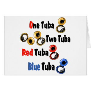 Cartão Red Tuba Blue Tuba