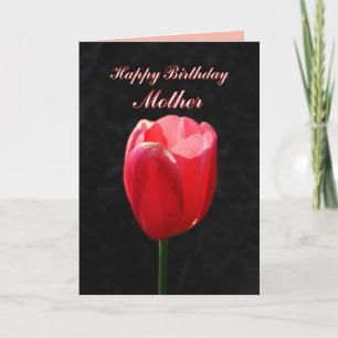 Cartão Red Tulip Feliz Aniversário Mãe