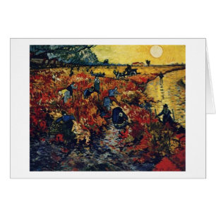 Cartão Red Vineyard, Van Gogh, 1888