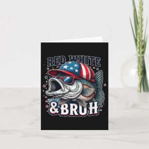 Cartão Red White & Bruh 4 De Julho Pesca Bo