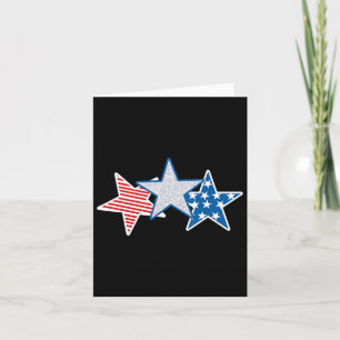 Cartão Red White Blue American Flag U.s.a Stars Strip