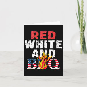 Cartão Red White E Churrasco 4 De Julho Dos Eua Flag Amer
