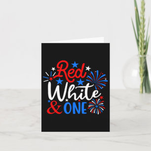 Cartão Red White E Um Patriota Do primeiro aniversario De