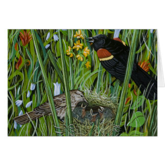 Cartão Red Wing Blackbird