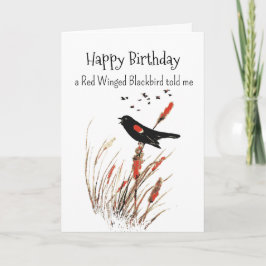 Cartão Red Winged Blackbird Personalidade Birthday