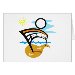 Cartão Rede & bola do voleibol