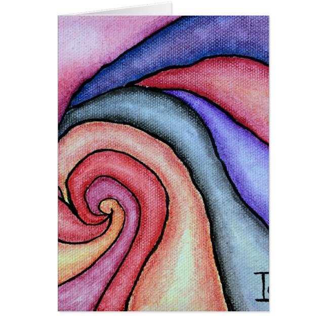 Cartão Redemoinho de Aquarela (Frente)