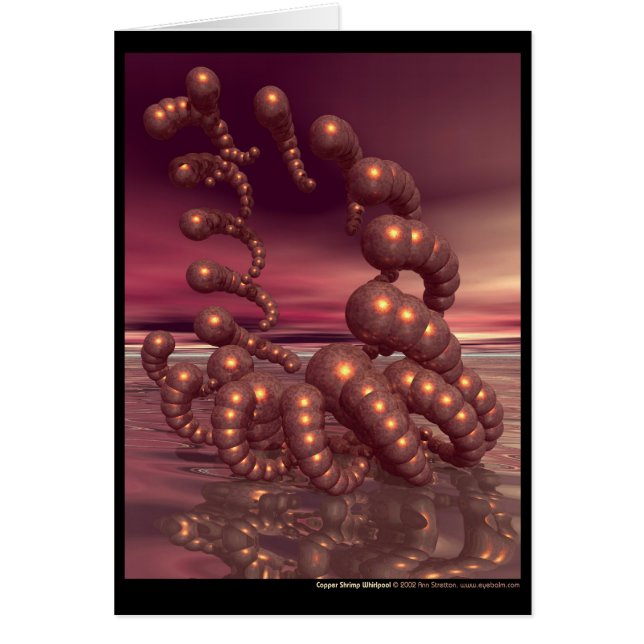 Cartão Redemoinho de cobre do camarão (Frente)