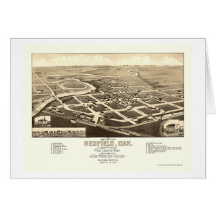 Cartão Redfield, mapa panorâmico do SD - 1883