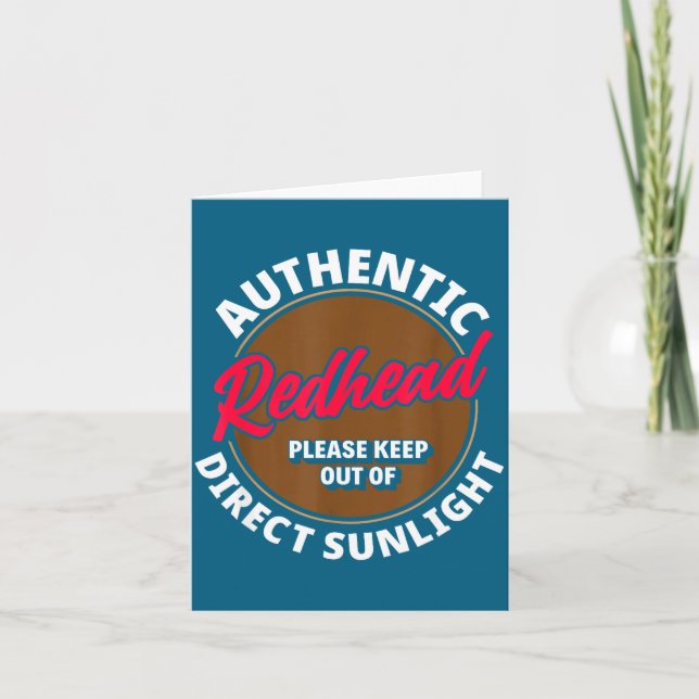Cartão Redhead Keep Out Of Sunlight - Funny Ginger  (Frente)