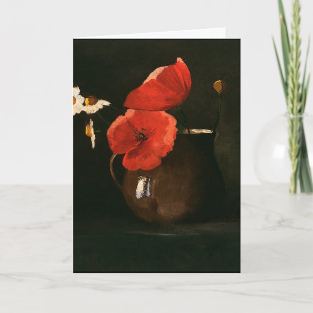 Cartão Redon - Poppies e Daisies (Frente)