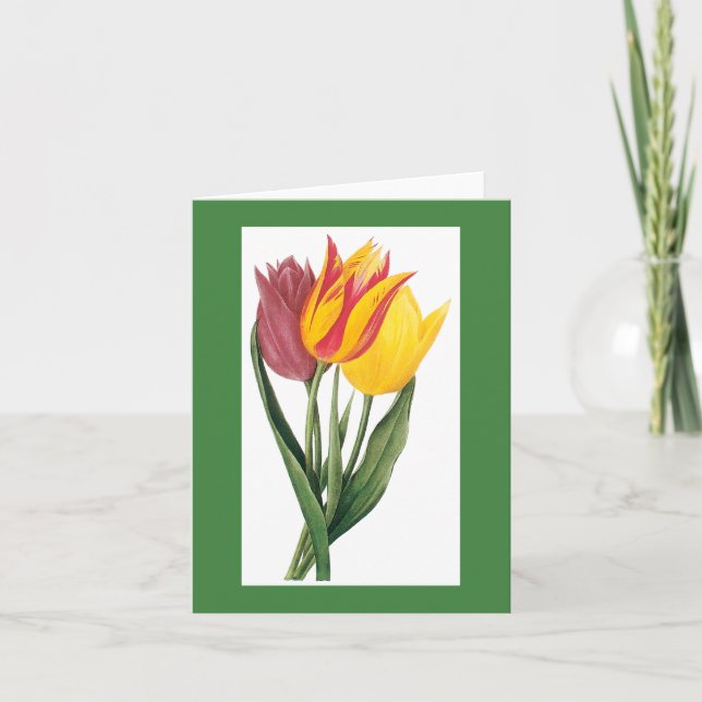 Cartão Redoute o Tulip Notecard (Frente)