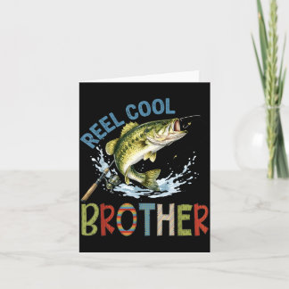 Cartão Reel Cool Brother Fishing Brother Birthday Vintage