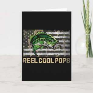 Cartão Reel Cool Pops Pesca Bandeira Camo Dia dos Pais Fi