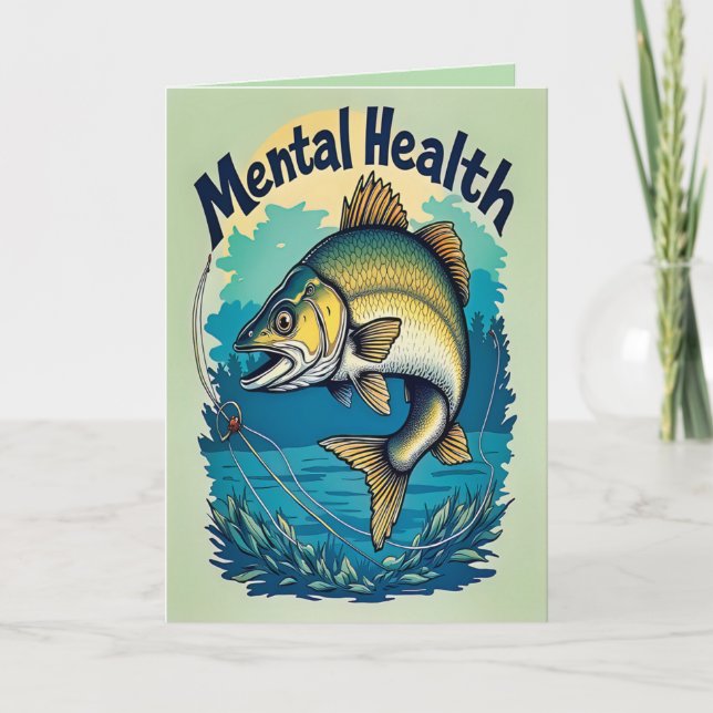 Cartão Reel in Your Mental Health Birthday (Frente)
