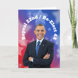 Cartão Reeleger o Presidente Obama