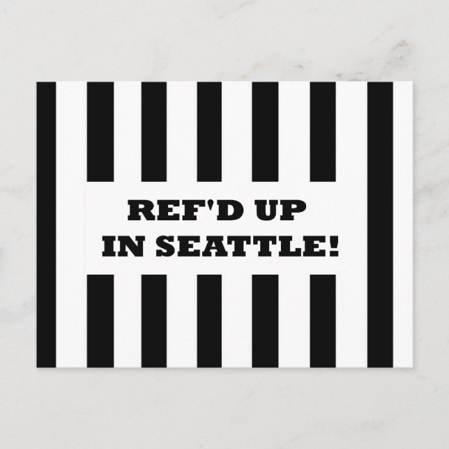 Cartão Ref'd Up em Seattle com Árbitros Substituto (Frente)