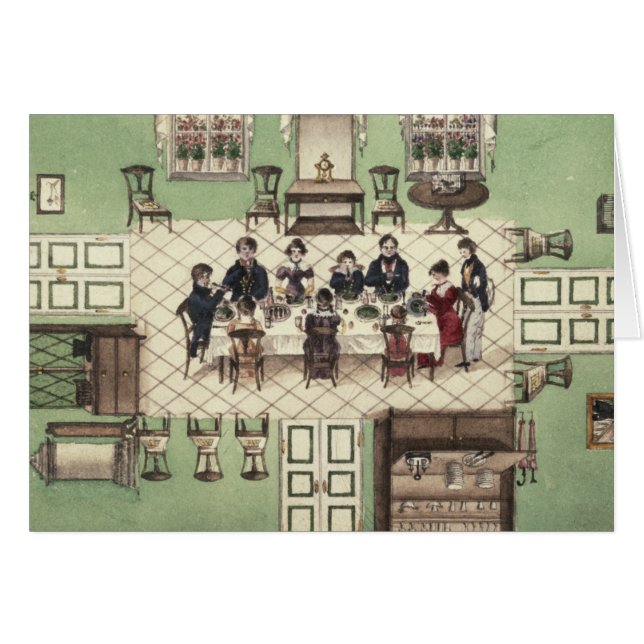 Cartão Refeição da família de um jornal escrito por Carl (Frente Horizontal)