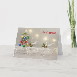 Cartão Refeições de cristal e fitas