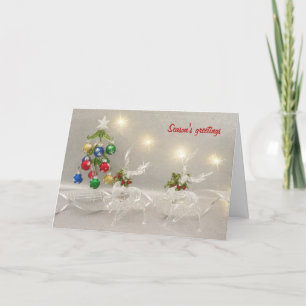 Cartão Refeições de cristal e fitas