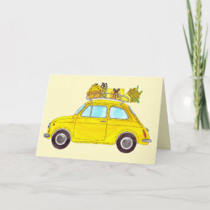Cartão Refletor amarelo Fiat 500 Topolino