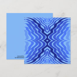 Cartão Refletor Blue Waves Moderna Design abstrato