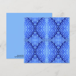 Cartão Refletor Blue Waves Moderna Design abstrato