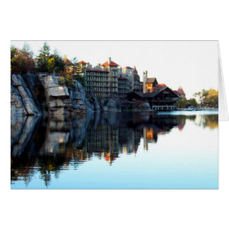 Cartão Reflexão da casa da montanha
