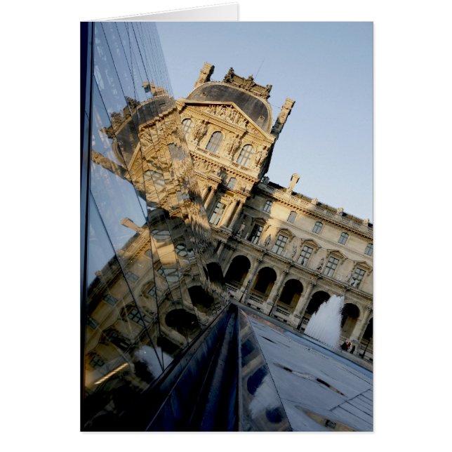 Cartão Reflexão do Louvre 01 (Frente)