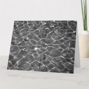 Cartão Reflexões claras na água: Preto & branco