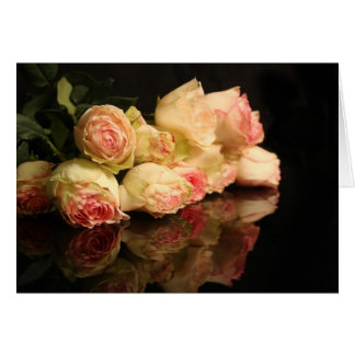 Cartão Reflexões cor-de-rosa