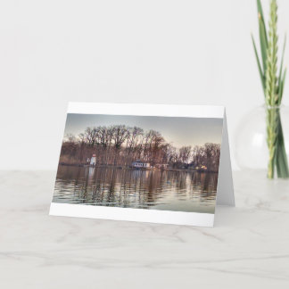 Cartão Reflexões da queda no lago pine