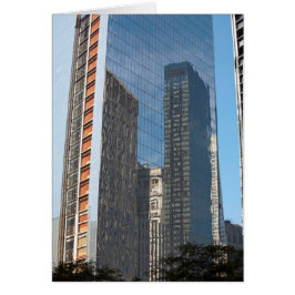 Cartão Reflexões - Nova Iorque do edifício do Office
