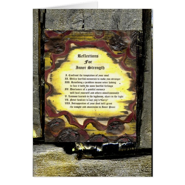 Cartão Reflexões Para A Resistência Interna (Frente)