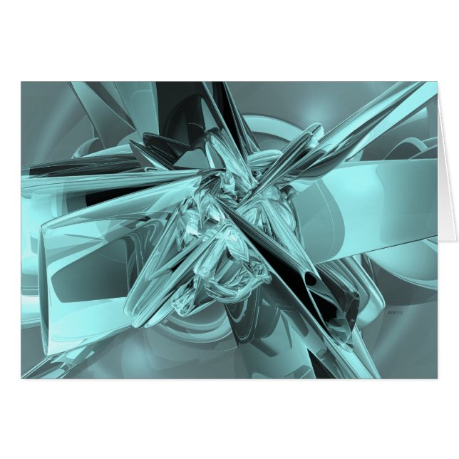 Cartão Reflexões sobre Turquesas (Frente Horizontal)