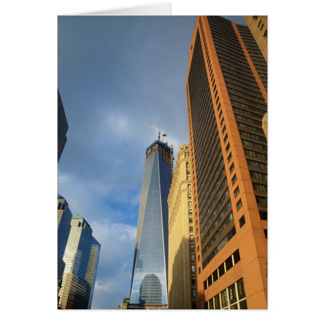 Cartão Reflexos de Arranha-Céus de Nova York (Frente)