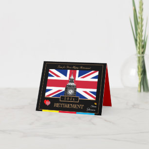 Cartão Reforma com a British Flag, Big Ben Clock, Reino U