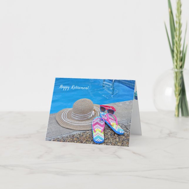 Cartão Reforma de Verão por piscina para Mulher (Frente)