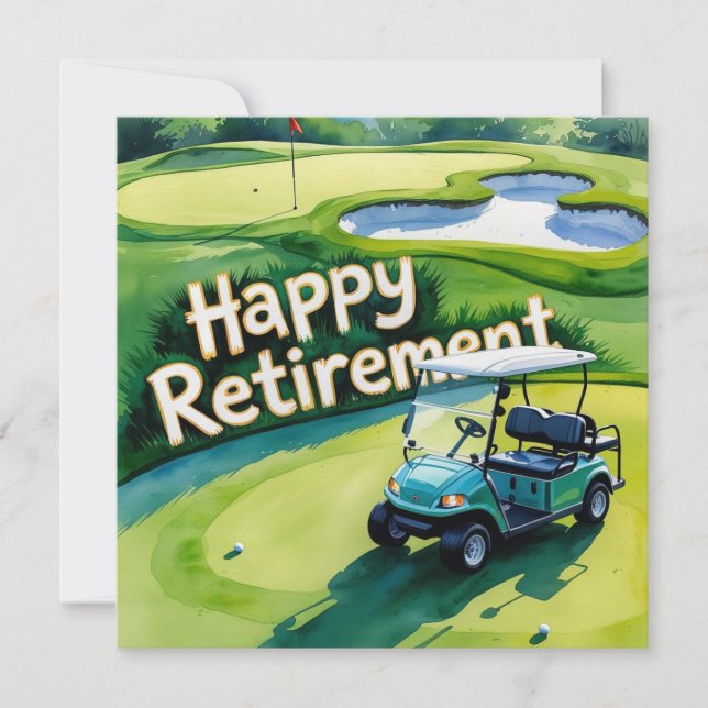 Cartão Reforma do golfe com carrinho de golfe ao colocar  (Frente)